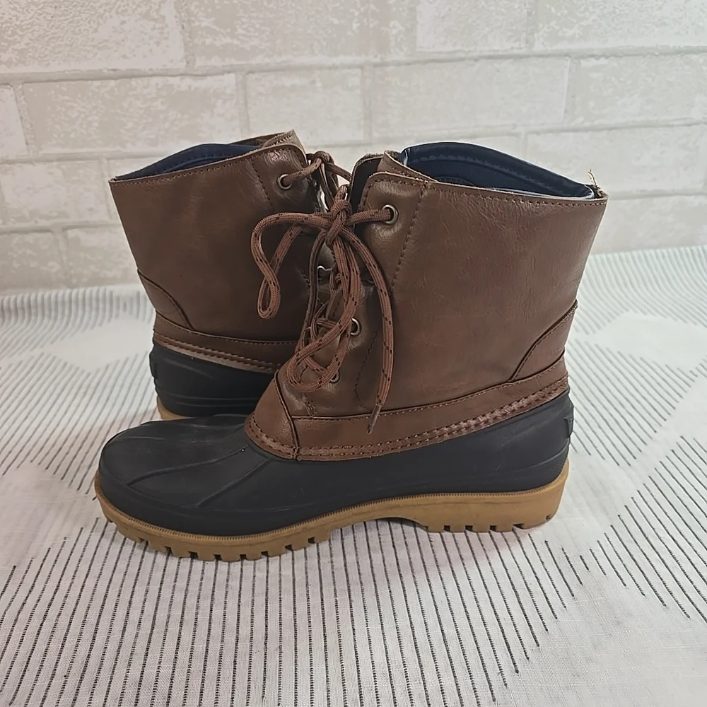 Sperry Outdoor Waterproof Harbor Duck Boots Men's Size 6M Blue Brown